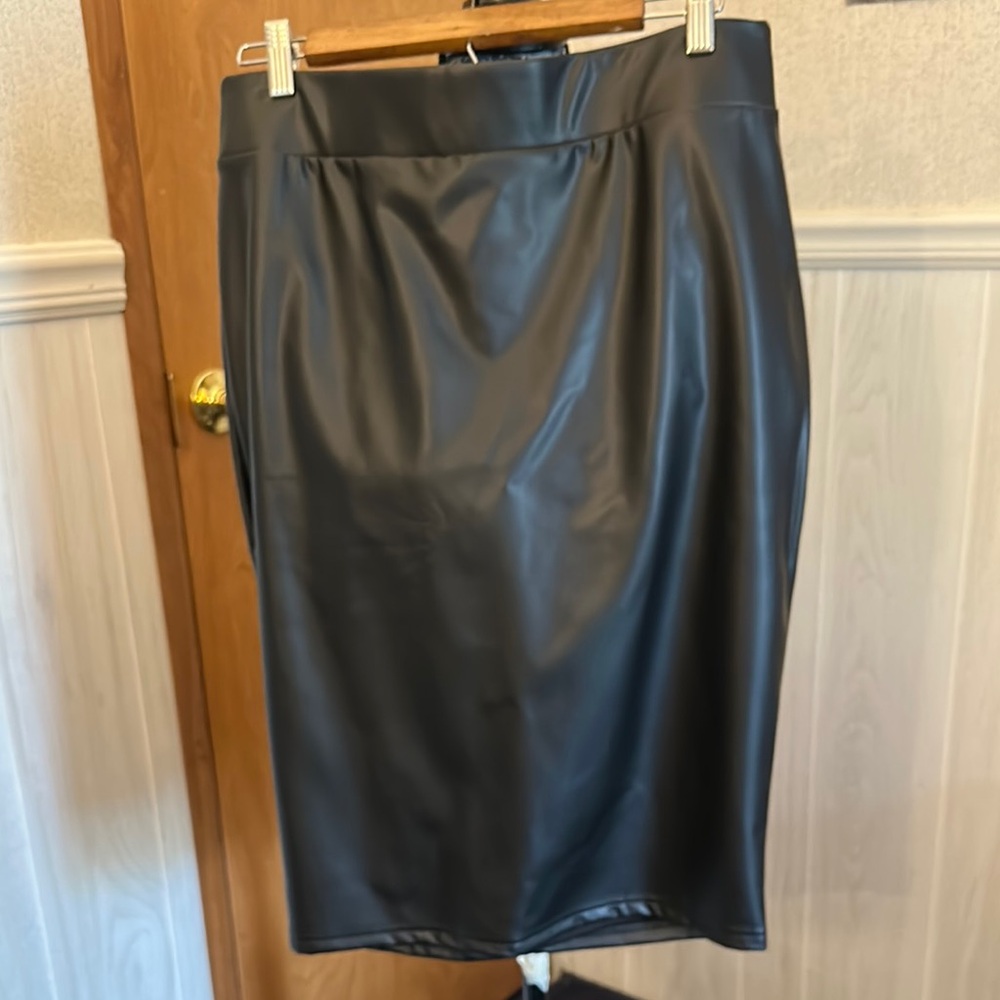 Torrid Black Faux Pleather Pencil Skirt
